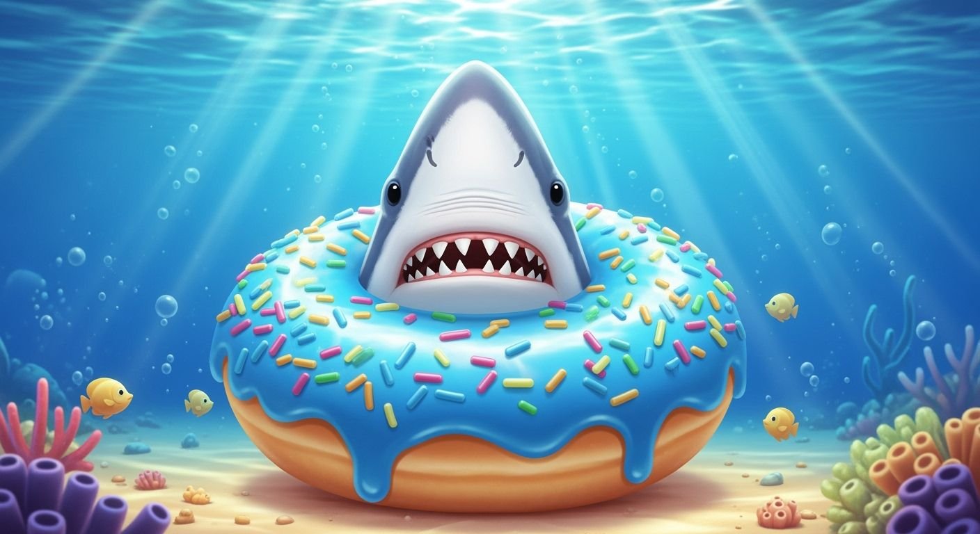 Shark donut background image 3