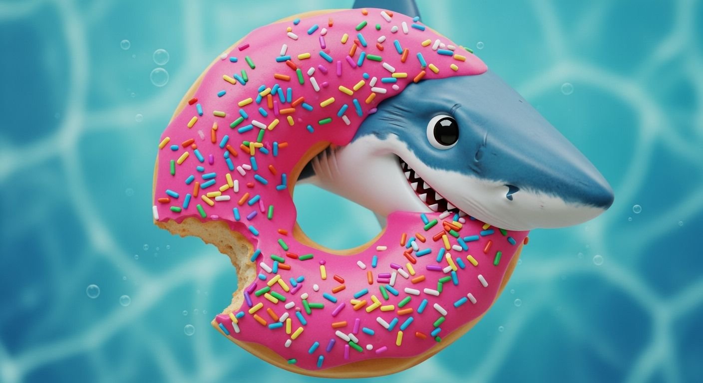 Shark donut background image 4