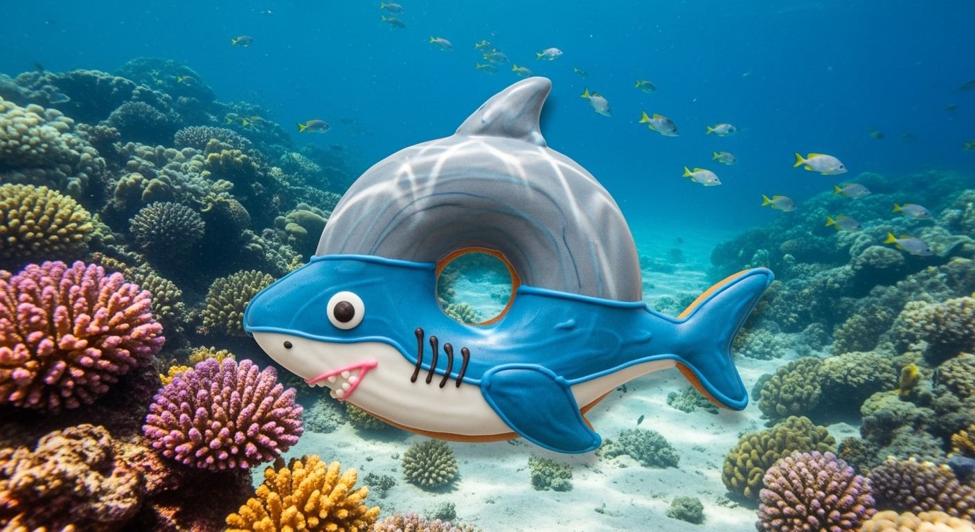 Shark donut background image