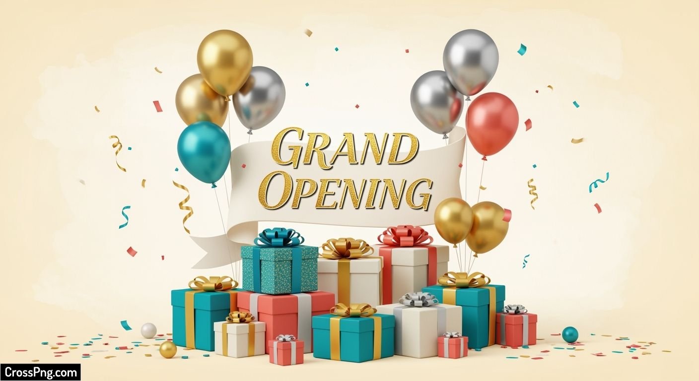Shop opening invitation card background image