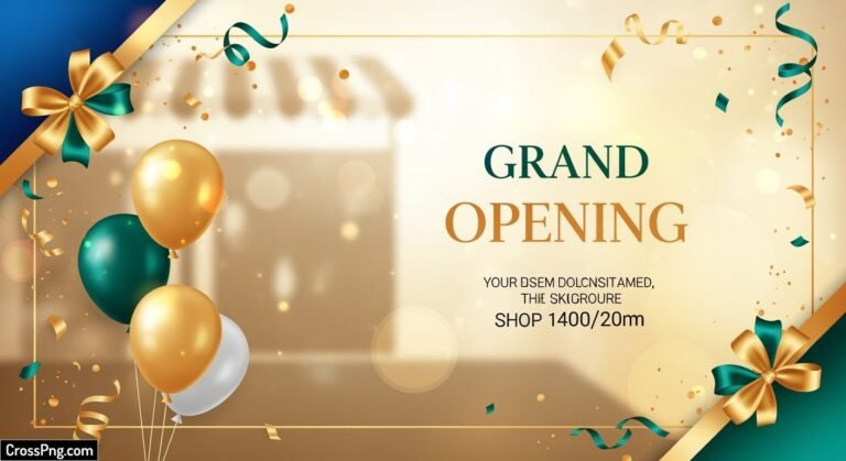 Shop opening invitation card background image 3