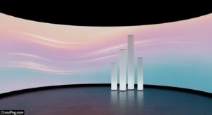 Simple background stage decoration image