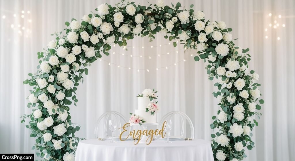 Simple engagement background decoration image
