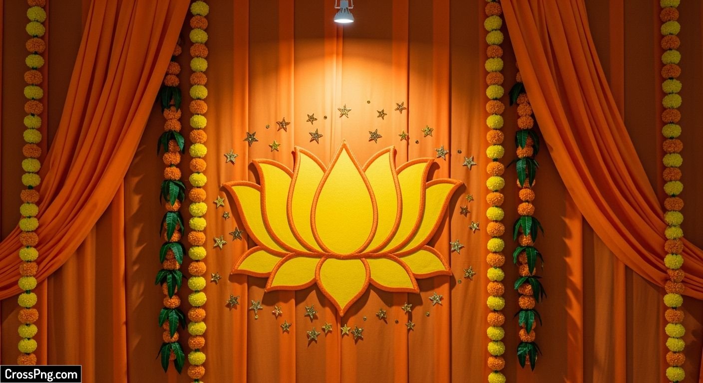 Simple ganpati background decoration image