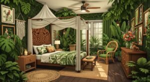 Sims jungle bedroom cas image 2