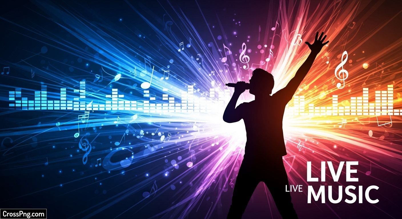 Singing poster background image