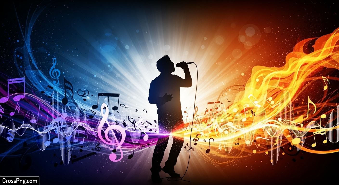 Singing poster background image 2