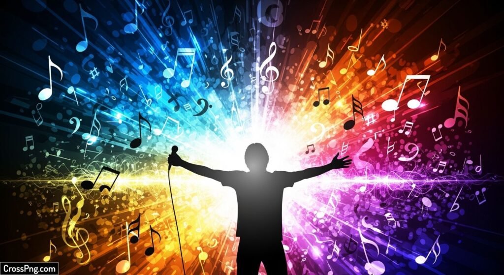 Singing poster background image 3