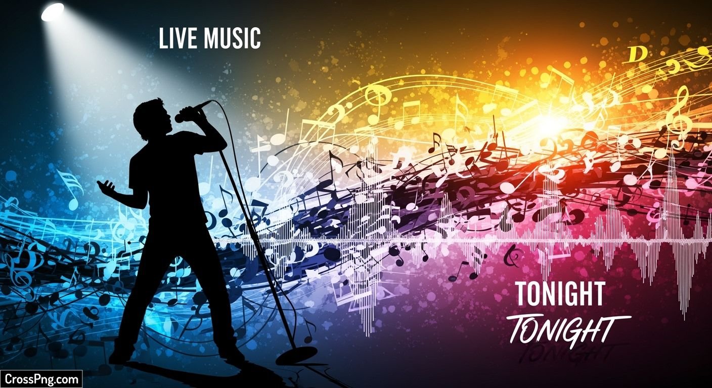 Singing poster background image
