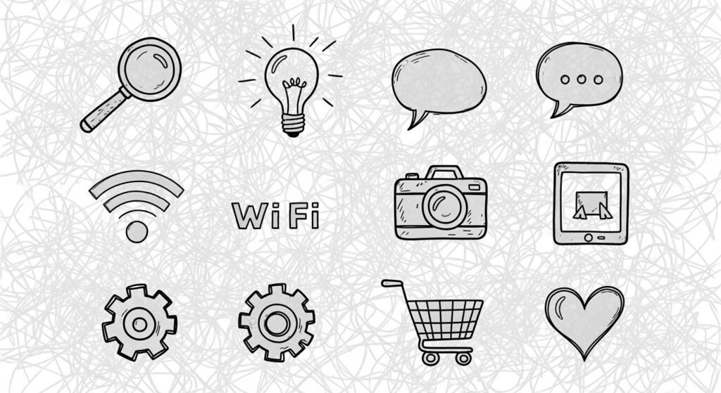 Sketch scribble icon background image 2