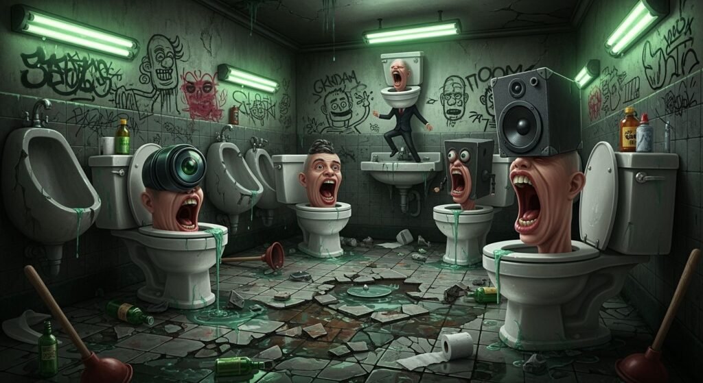Skibidi toilet background image 3