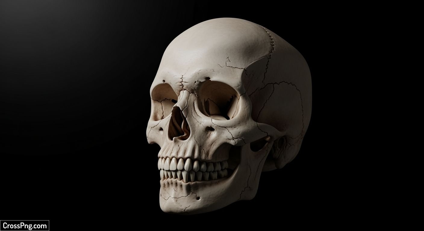 Skull black background image