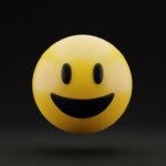 Smile emoji black background image