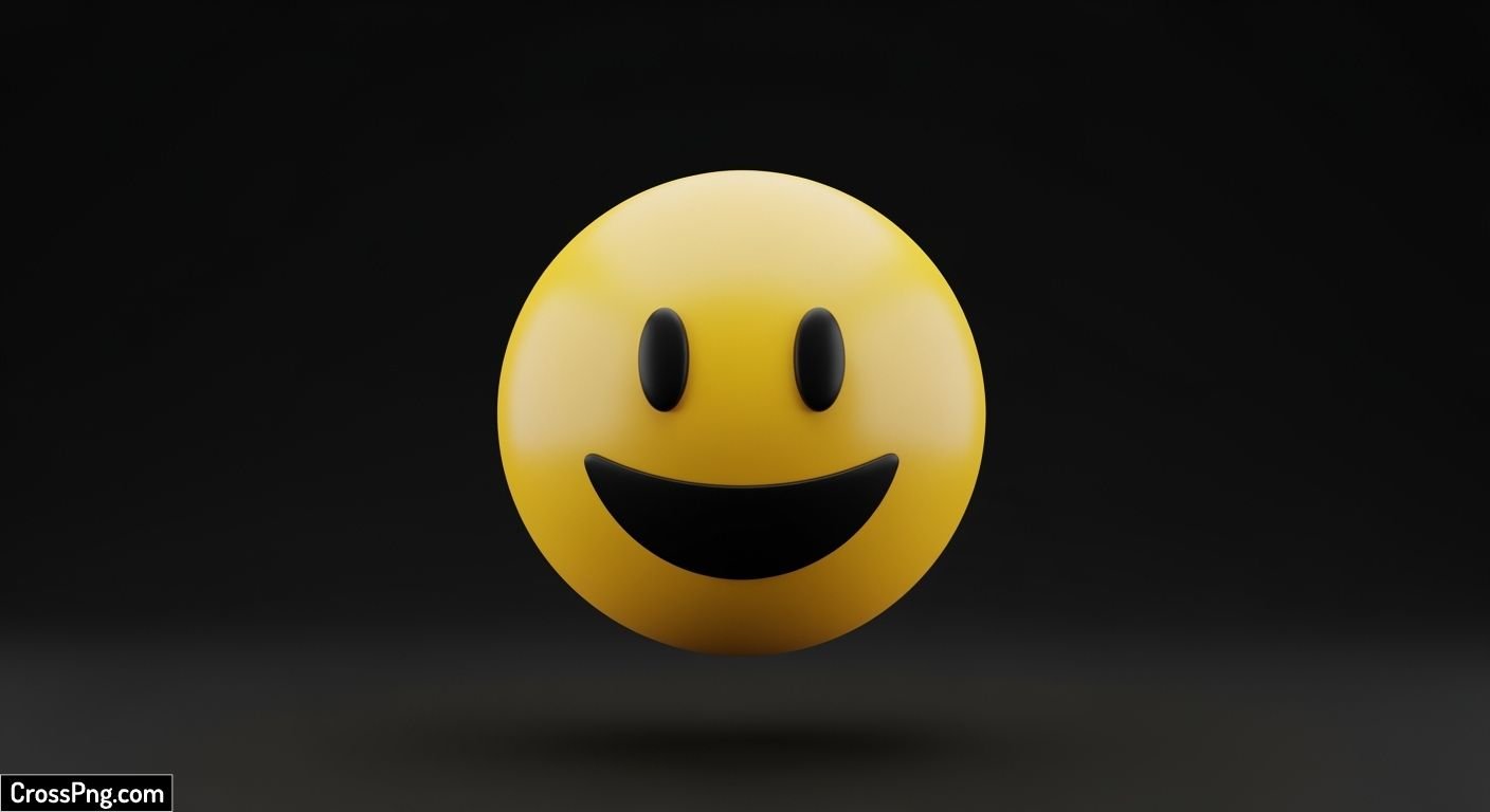Smile emoji black background image