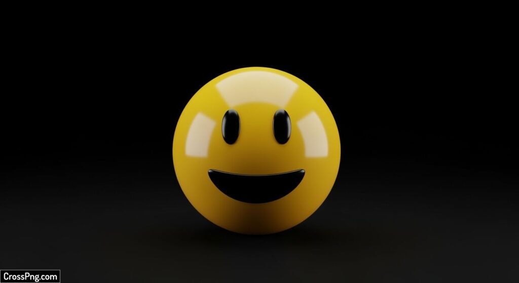 Smile emoji black background image 2