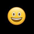 Smile emoji black background