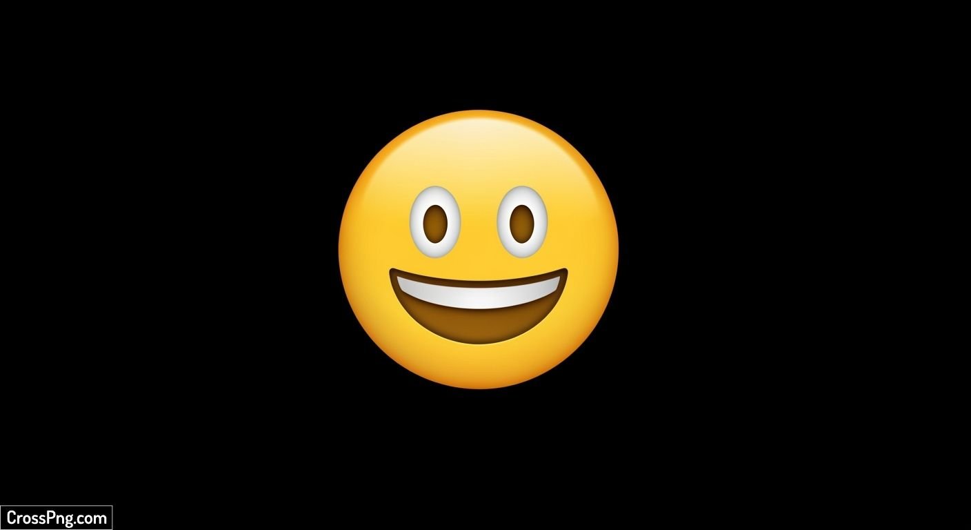 Smile emoji black background image 3