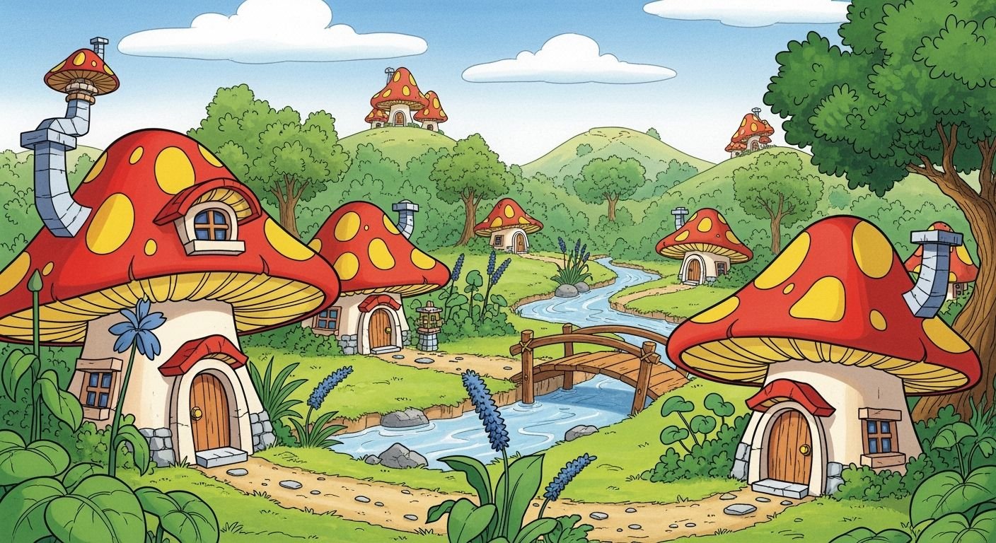 Smurfs animation background image 2