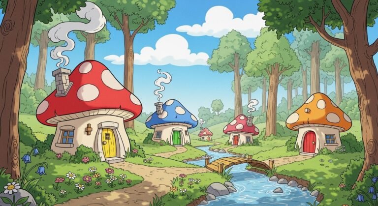 Smurfs animation background image 3