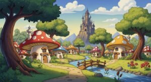 Smurfs animation background image
