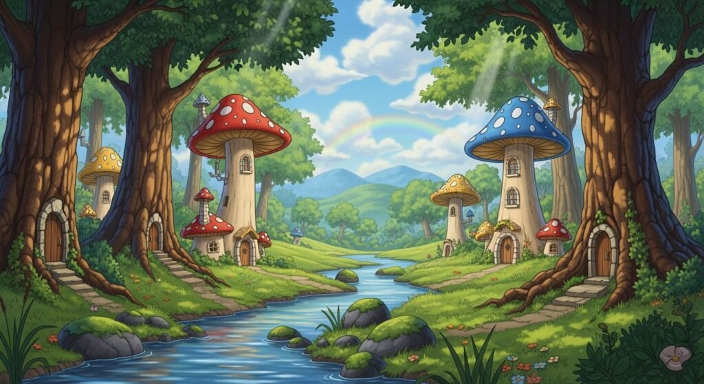 Smurfs animation background image 4