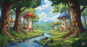 Smurfs animation background image 4