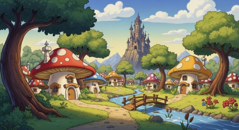 Smurfs animation background image