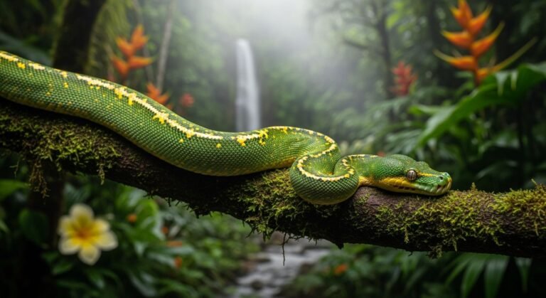 Snake slithering background image