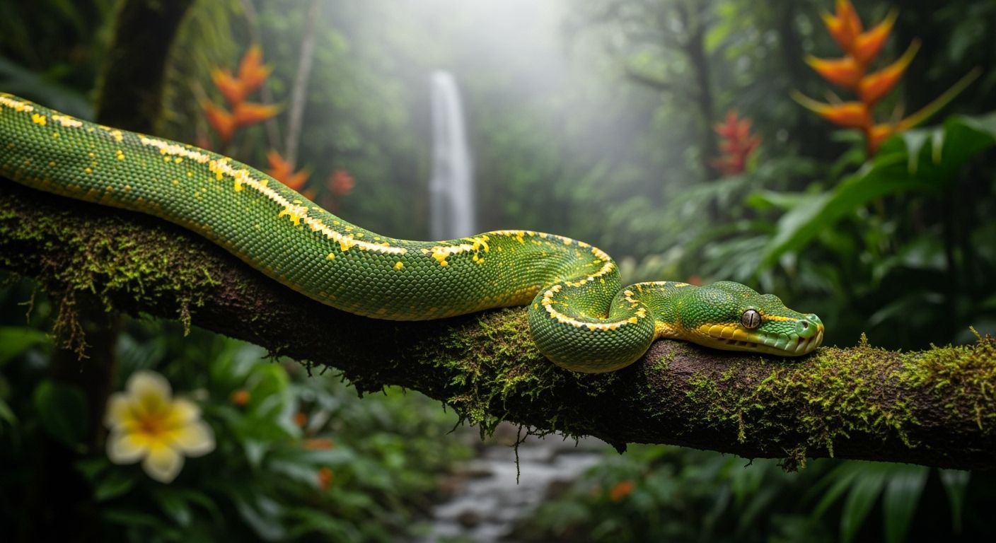 Snake slithering background image