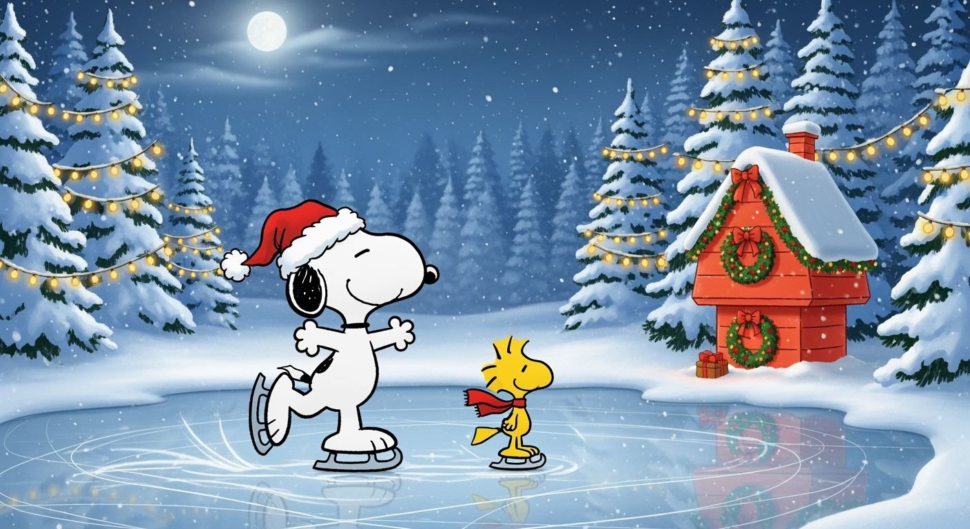 Snoopy christmas background image 2