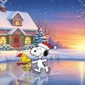 Snoopy christmas background