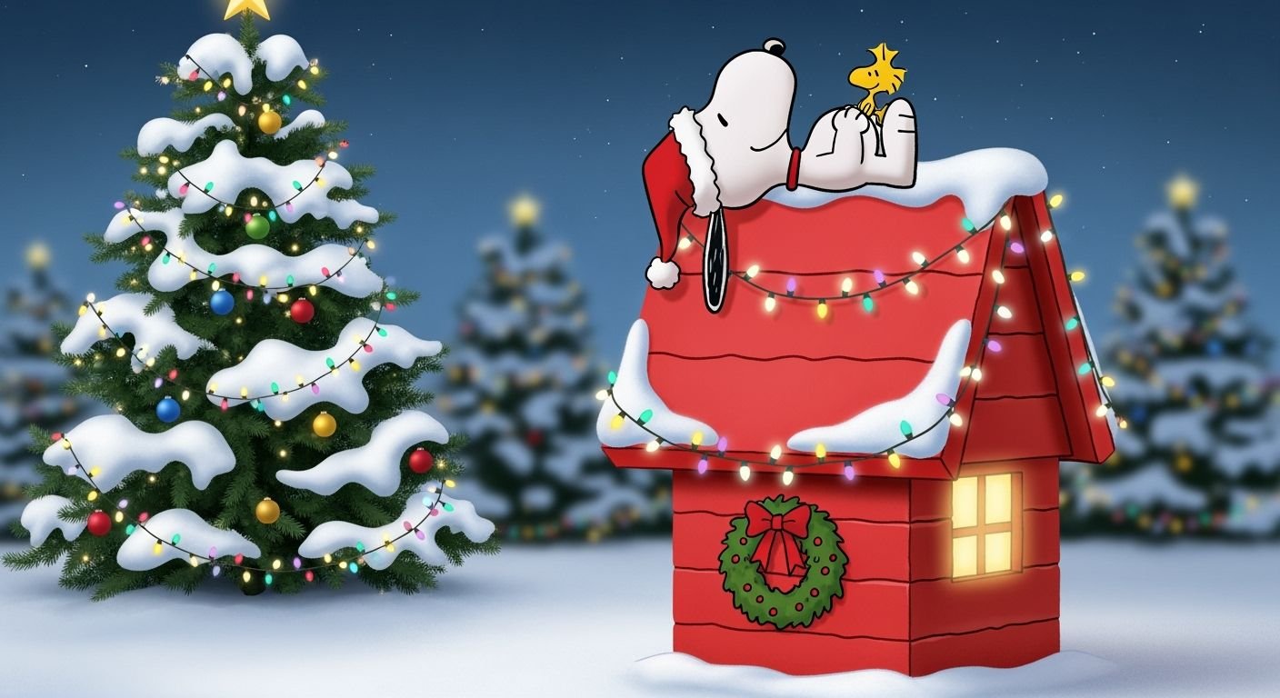 Snoopy christmas background image