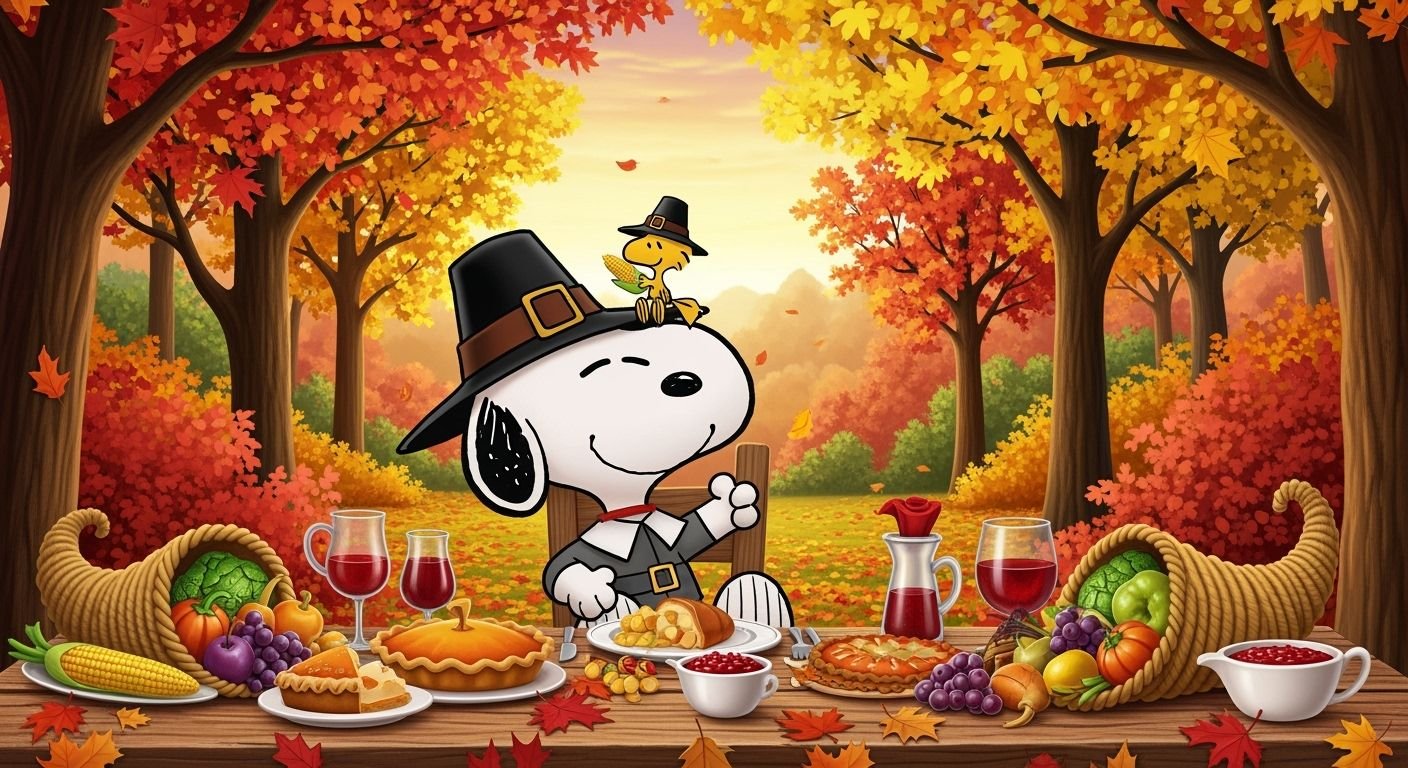 Snoopy thanksgiving background image 4