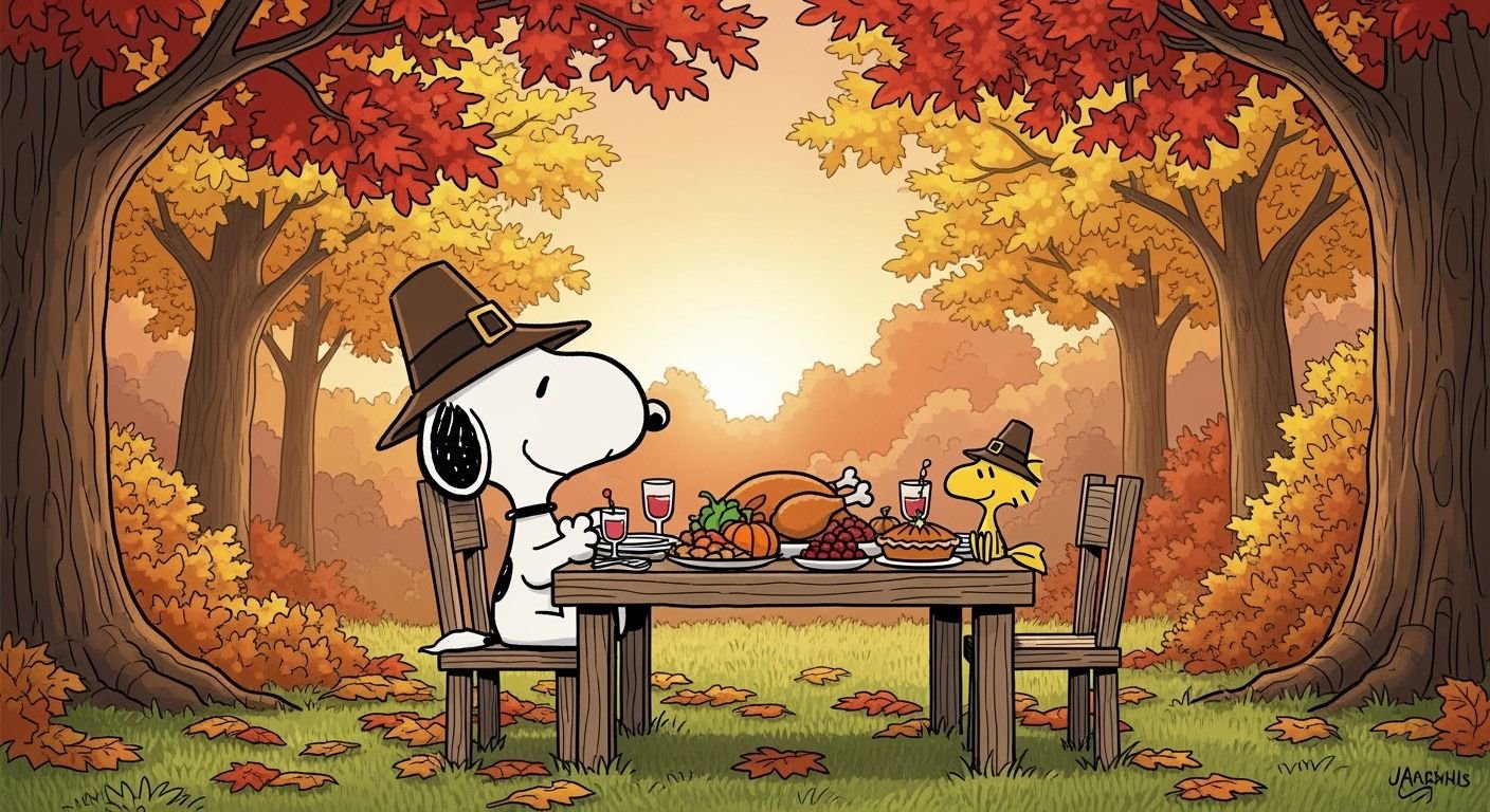 Snoopy thanksgiving background image