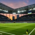 Soccer stadium background