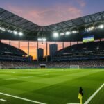 Soccer stadium background image 4