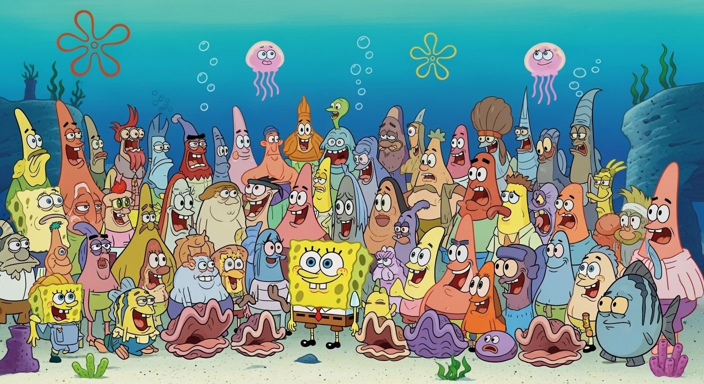 Spongebob background characters image