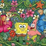 Spongebob floral background image 4