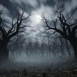 Spooky forest background image