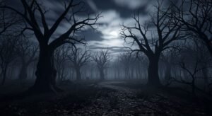 Spooky forest background image 2
