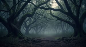 Spooky forest background image 3