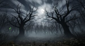 Spooky forest background image