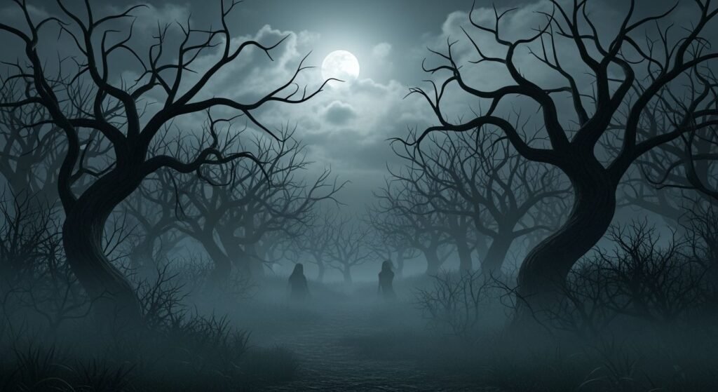 Spooky forest background image 4