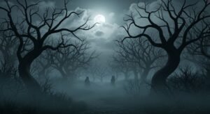 Spooky forest background image 4