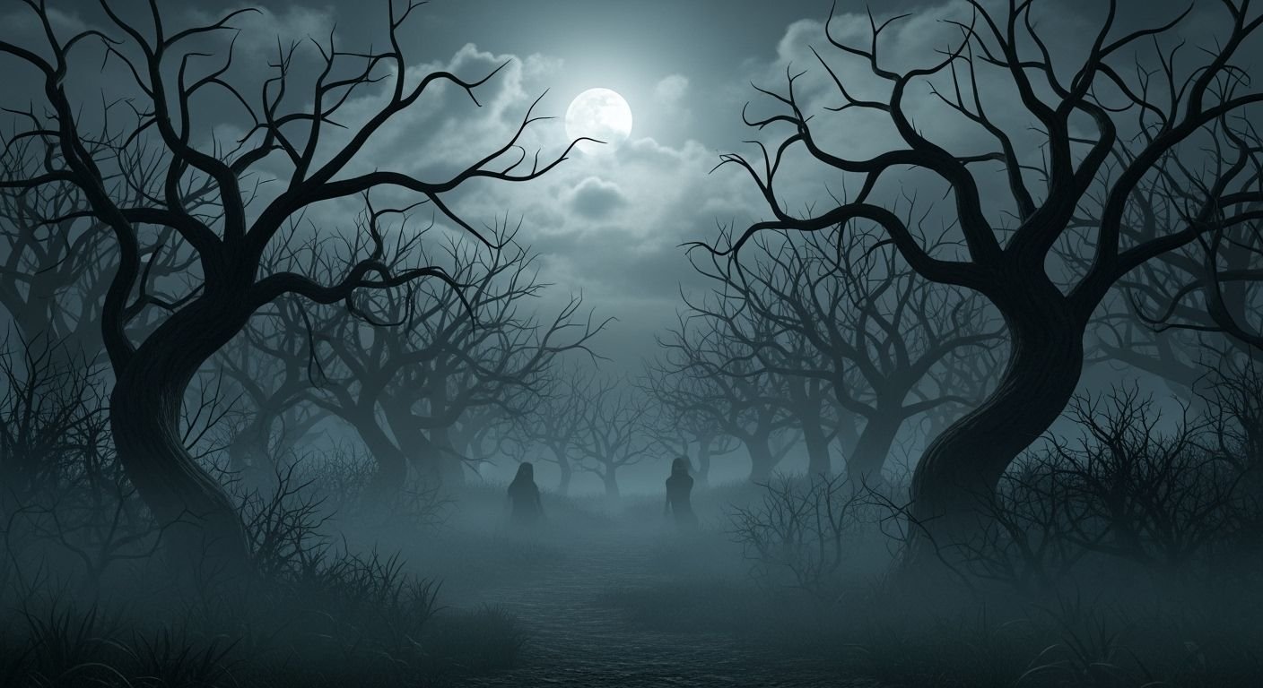 Spooky forest background image 4