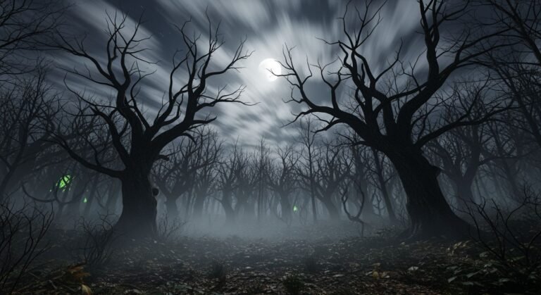 Spooky forest background image