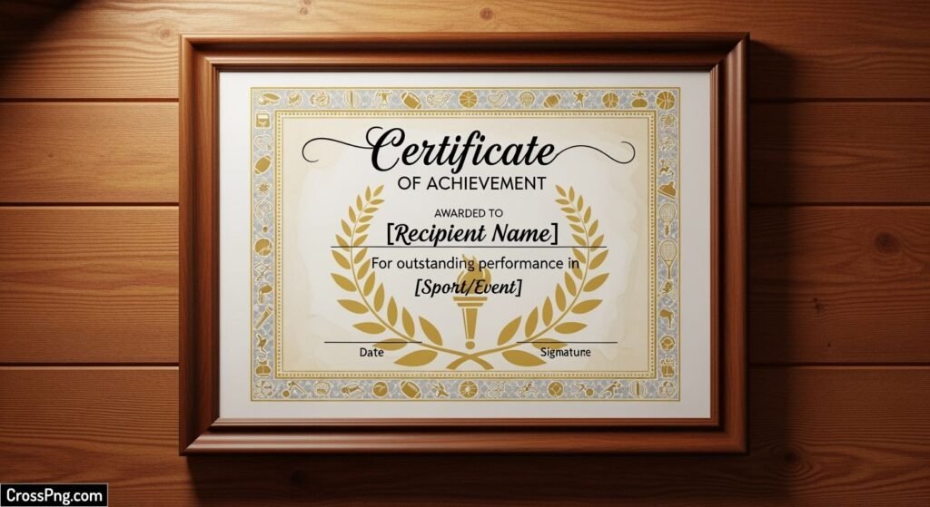 Sports certificate background image