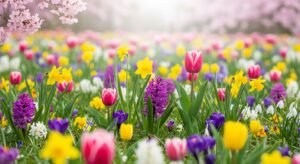 Spring background flowers image 3