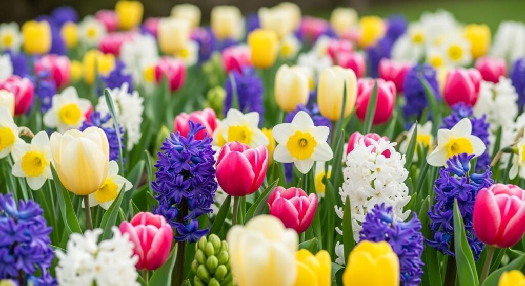 Spring flowers background image