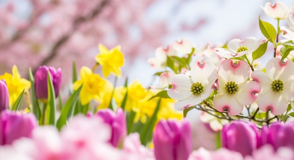 Spring flowers background image 3